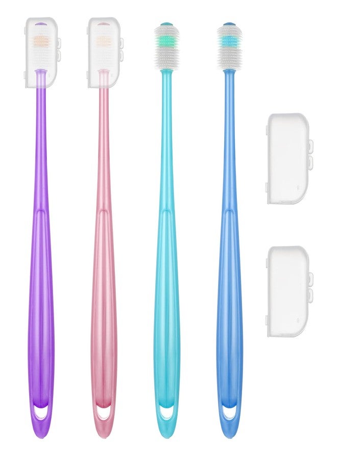 EupHHonycs 4 Pcs 360-Degree Small Dog and Cat Soft Toothbrush Pet Toothbrush for Small Dog and Cat Puppy - Image 1